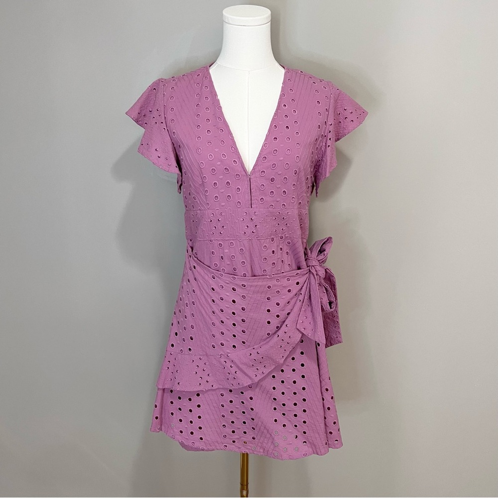 Anthropologie Dolan Patsy Eyelet Wrap Dress Size XS - Picture 2 of 12